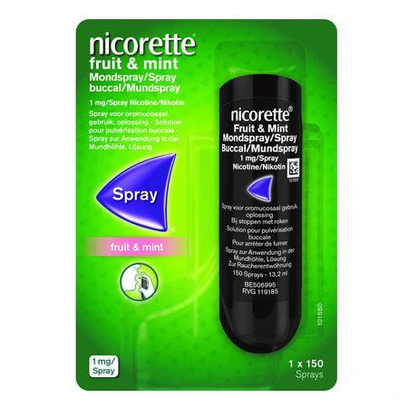 Nicorette Fruit & Mint Mondspray 1 mg/spray (150 Sprays)