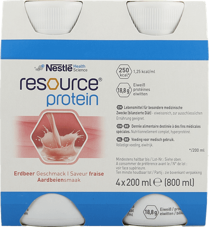 Resource Protein Fraise 4x200 ml  -  Nestle