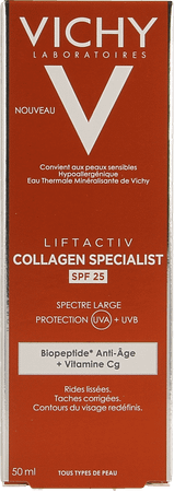 Vichy Liftactiv Collageen Spec Spf25 Dag  -  Vichy