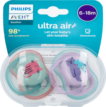 Philips Avent Sucette +6M Air Mix Animau x