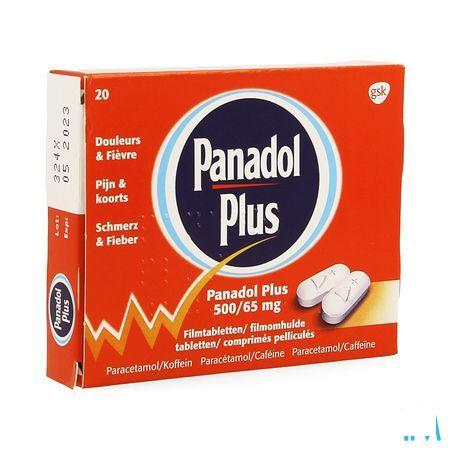Panadol Plus 500 mg/65 mg Comprimes Pellicules 20 New