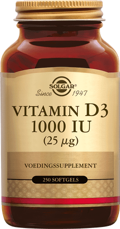 Solgar Vitamin D-3 25mcg/1000IESoftgel 250  -  Solgar Vitamins