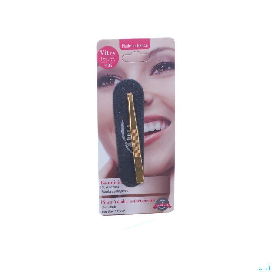 Vitry Prestige Pince Epiler Droit Inox 4012  -  Vitry