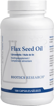 Biotics Flax Seed Oil 100 softgels  -  Energetica Natura