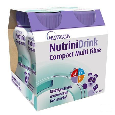 Nutrinidrink Compact Multi Fibre Neutraal 4x125 ml  -  Nutricia