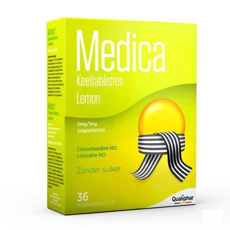 Medica Keeltabletten Lemon Zuigtabl 36
