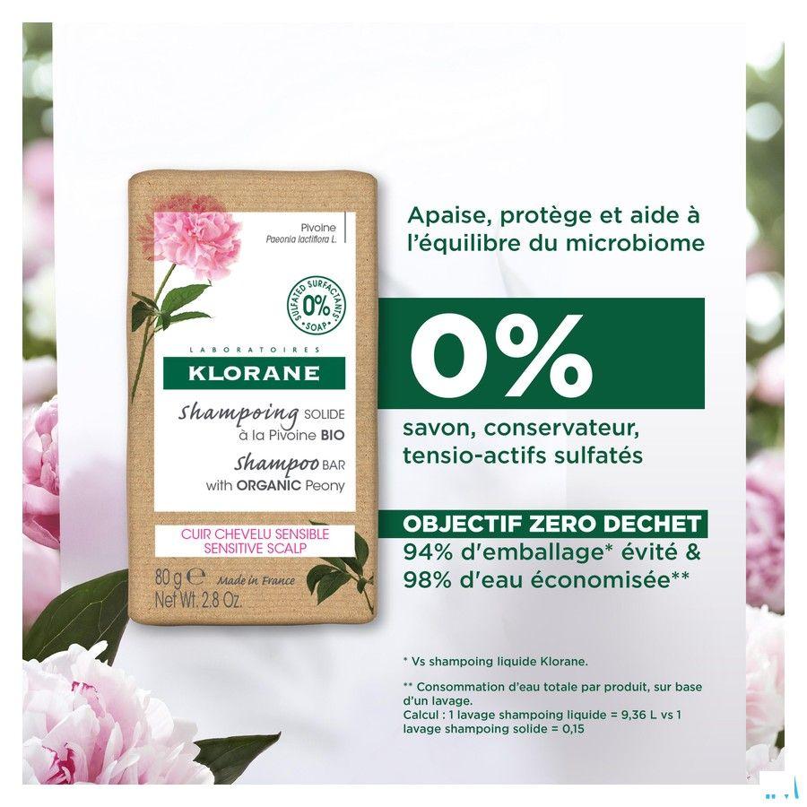 Klorane Capil. Shampoo Bar Pioenroos 80 gr