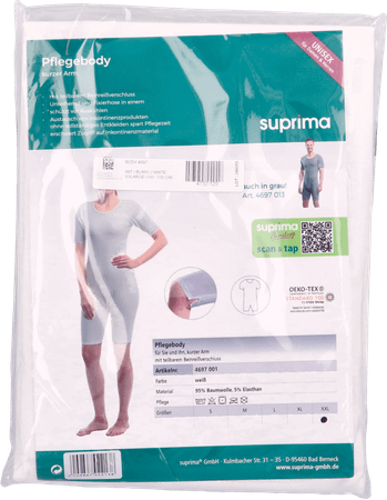 Suprima 4697 Body Korte Mouw+Benenrits Wit xxl