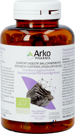 Arkocaps Plantaardig Kool Capsule 150  -  Arkopharma