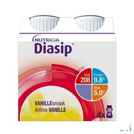 Diasip Vanille Fles 4X200 ml  -  Nutricia