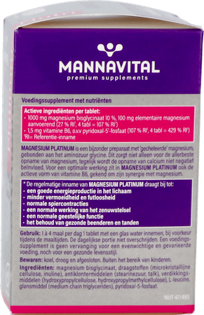 Mannavital Magnesium Platinum Comprimes 90