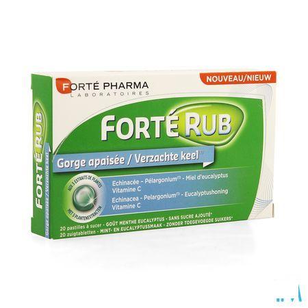 Forterub Verzachte Keel Zuigtabl Eucalyptus 20 Tabletten  -  Forte Pharma