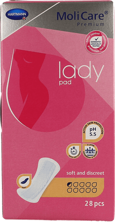 Molicare Premium Lady Pad 0,5 Drops 18X8Cm 28  -  Hartmann
