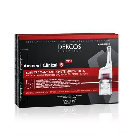 Vichy Dercos Aminexil Clinical 5 Men Ampullen 21x6 ml  -  Vichy