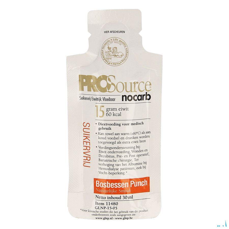 Prosource Nocarb Bosbes 15G Eiwit Zakje 1X30 ml