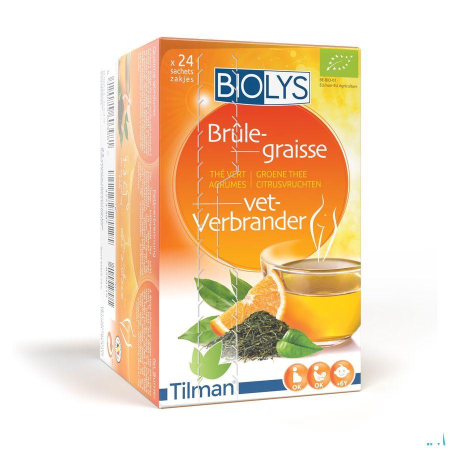 Biolys Groene Thee Citroenvruchten Zakjes 24  -  Tilman