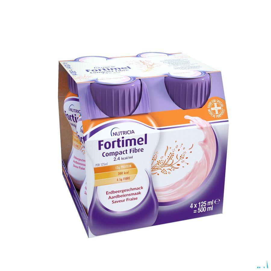 Fortimel Compact Fiber 2.4Kcal Aardbei 4 x 125 ml