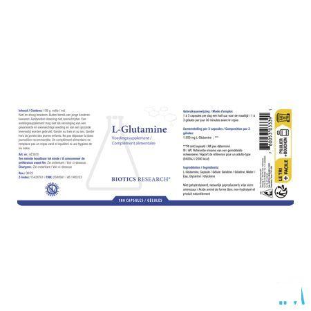 Biotics L-Glutamine 500mg 180 capsules  -  Energetica Natura