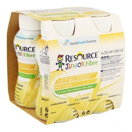 Resource Junior Fibre Vanille 4x200 ml  -  Nestle