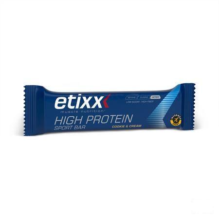 Etixx High Protein Bar Cookie & Cream 12X55G  -  Ceres Pharma