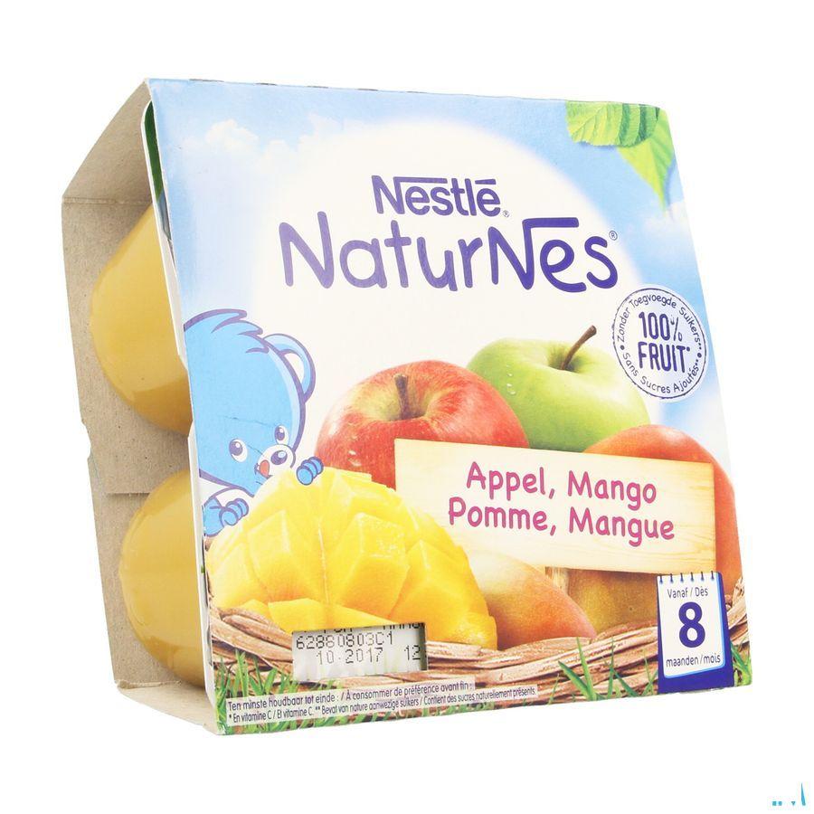 Naturnes Appel Mango Pot 4x100 gr  -  Nestle