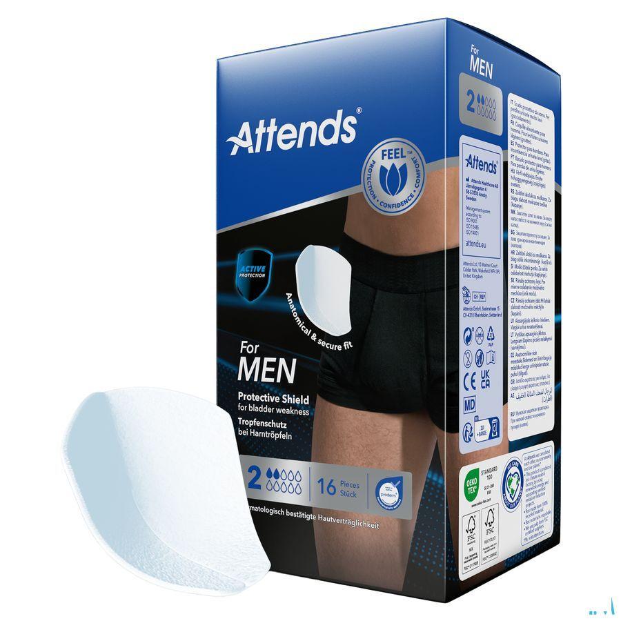 Attends For Men Shield 2 Incontinentie Inleg 16