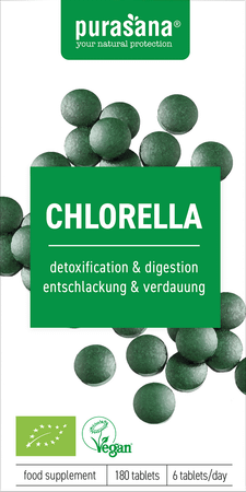 Purasana Chlorella Broken Cell Wall Bio Tabletten 180