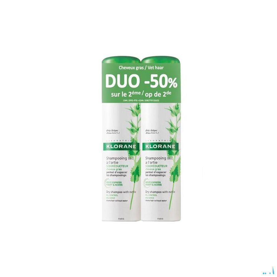 Klorane Capilaire Shampooing Sec Ortie Teinte 2x150 ml