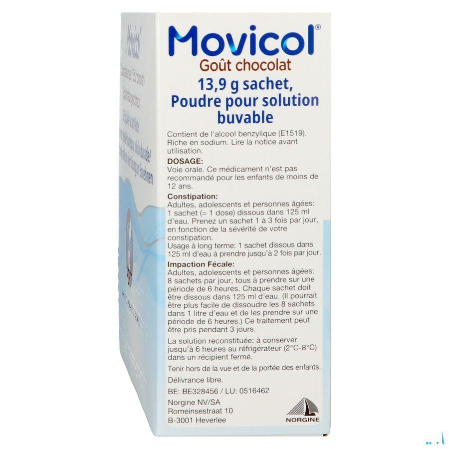 Movicol Chocolade Smaak Zakjes 20 X 13,7g