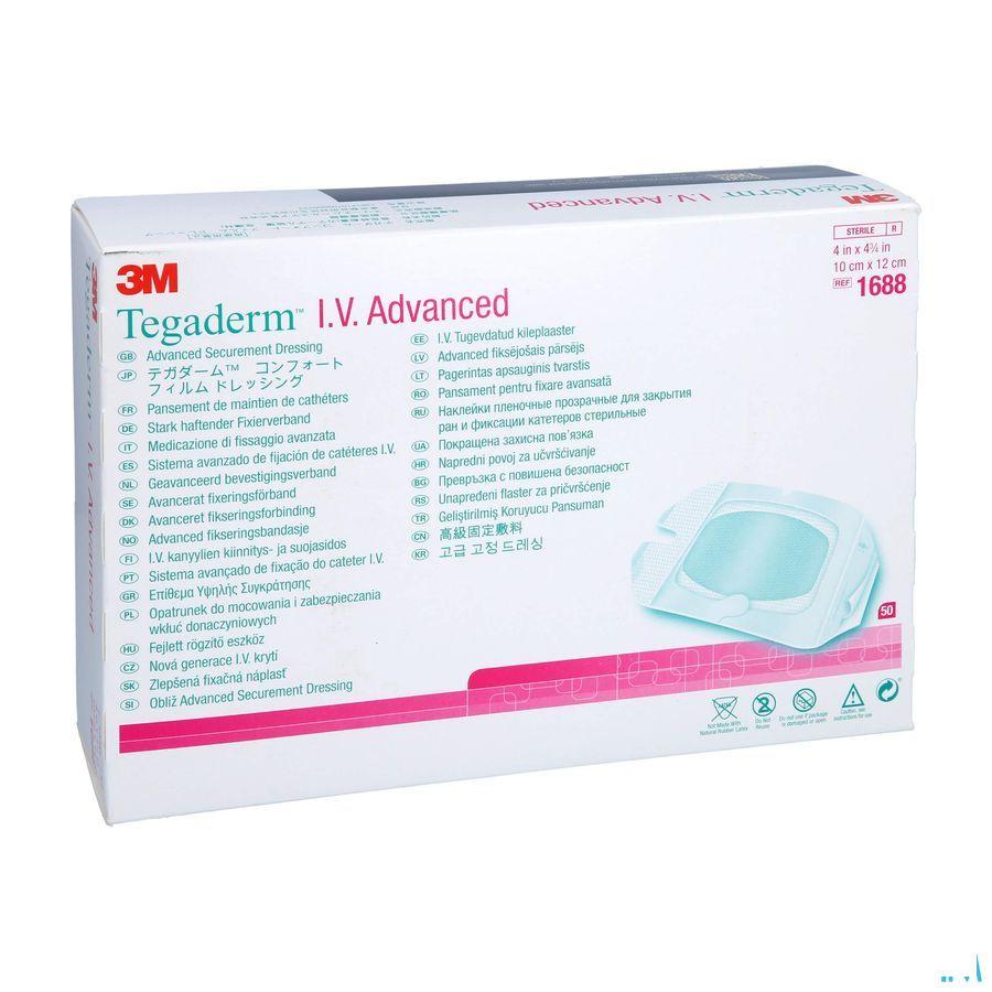 Tegaderm Iv Advanced Dressing 10,0x12,0cm 50 1688  -  3M