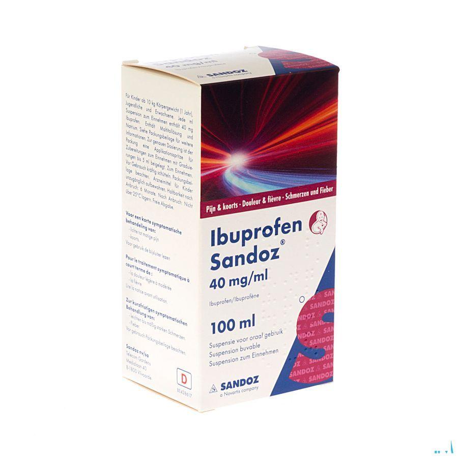 Ibuprofen Sandoz 200 mg/5 ml X 100 ml Or Susp 4%