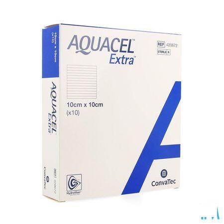 Aquacel Extra Verband Hydrofiber + versterk. 10x10cm 10  -  Convatec