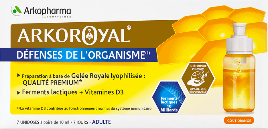 Arkoroyal Probiot. Volwassen Ruche Royale Dosis 7x7,5 ml  -  Arkopharma