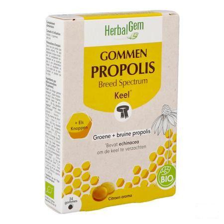 Herbalgem Propolis Large Spectre Bio Gommes 24  -  Herbalgem