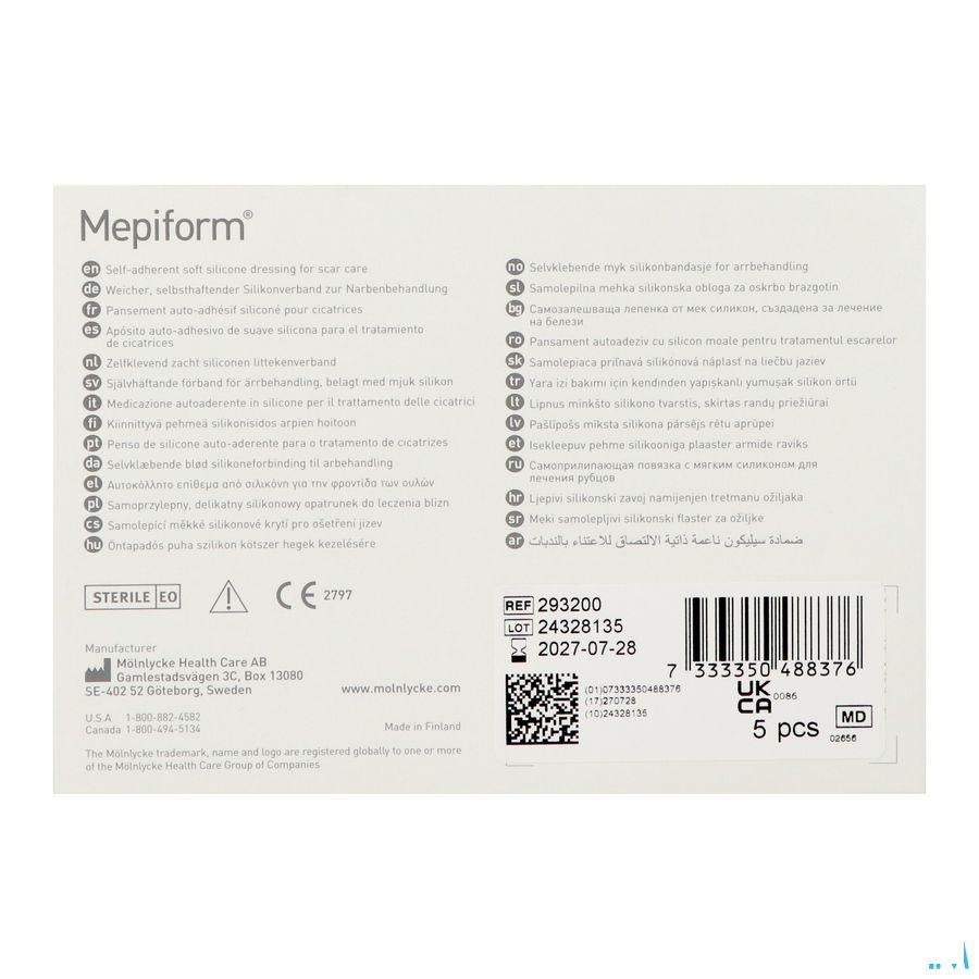 Mepiform Verband Adhesive Litteken Ster 5x 7,5cm 5 293200  -  Molnlycke Healthcare