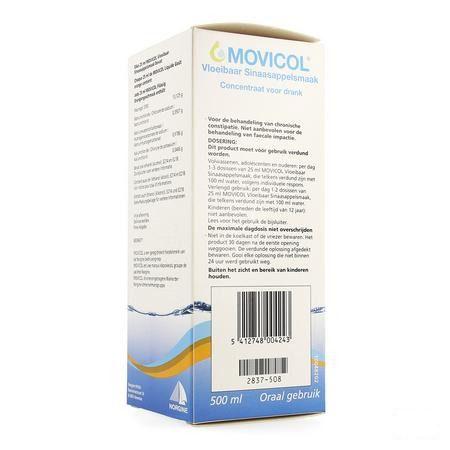Movicol Liquide Gout Orange Solution Dil Buvable 500 ml 