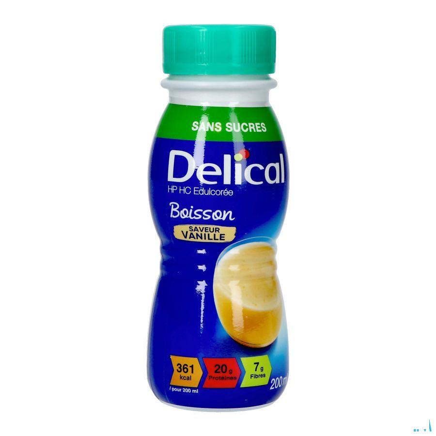 Delical Melkdrank Z/Suiker Vanille 4X200 ml