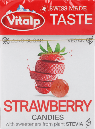 Vitalp Bonbon Fraise S/Sucre Stevia 25 g