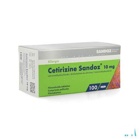 Cetirizine Sandoz Comprimes 100 X 10 mg 