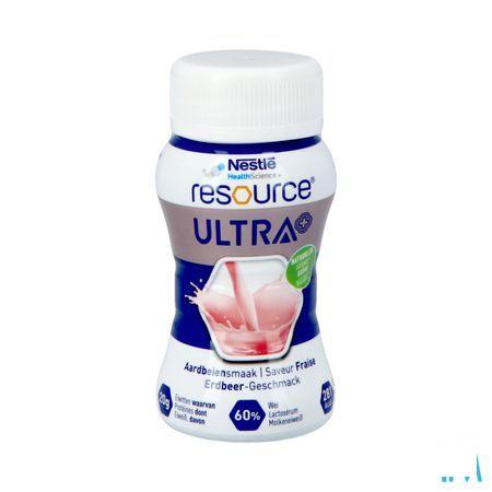 Resource Ultra+ Aardbeiensmaak 4X125 ml