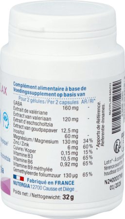 Ergyrelax Caps 60  -  Laboratoire Nutergia