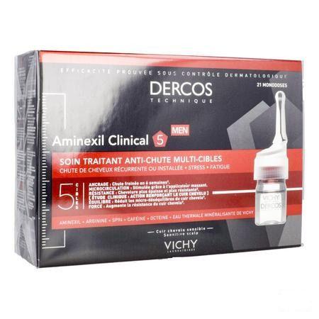 Vichy Dercos Aminexil Clinical 5 Men Ampullen 21x6 ml  -  Vichy