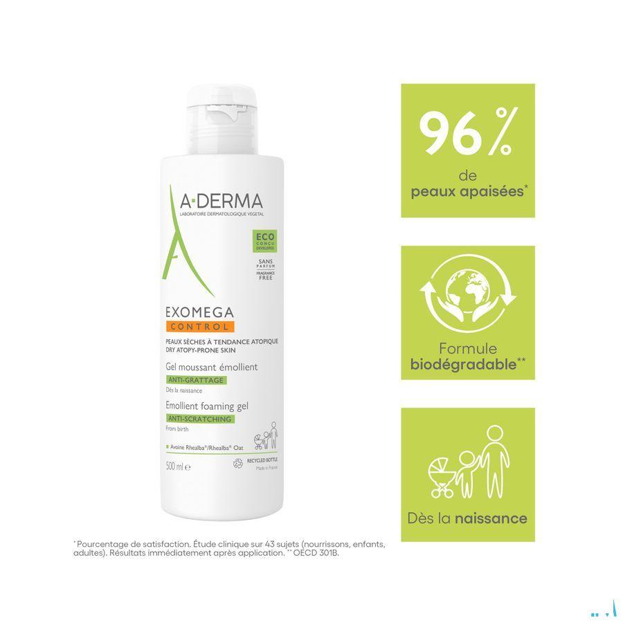 Aderma Exomega Control Gel Emolierend Flacon 500 ml  -  Aderma