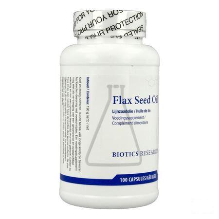 Biotics Flax Seed Oil 100 softgels  -  Energetica Natura