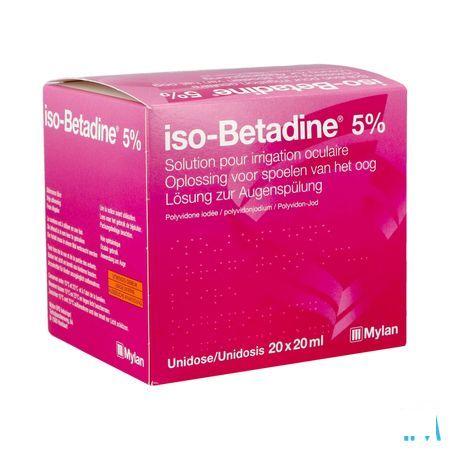 Iso Betadine Solution Oculaire-spoelen Oog 20udx20 ml 5%