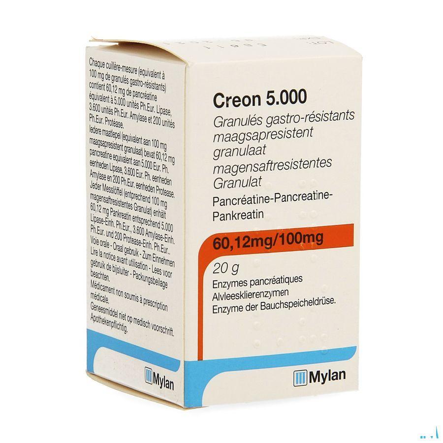 Creon 5000 Granules Gastroresist Flacon 20 gr 