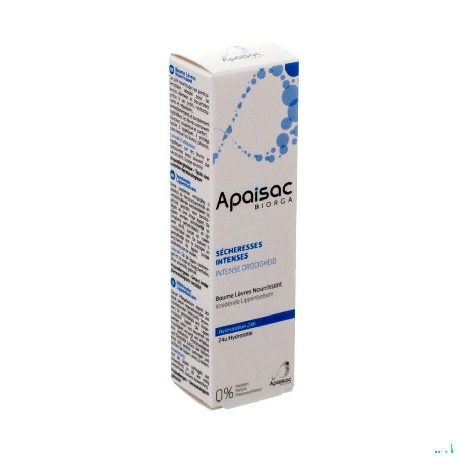 Apaisac Biorga Baume Levres Nourrissant Tube 15 ml