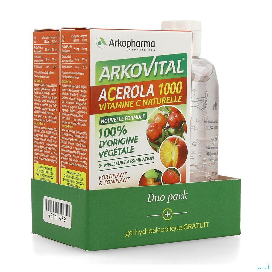 Arkovital Acerola Duopack Comp 60 +Gel Hydro 100 ml  -  Arkopharma