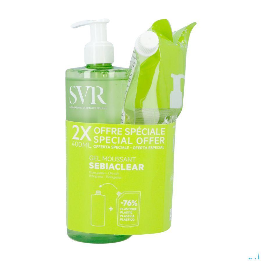 Sebiaclear Gel Moussant 400 ml + Navulling 400 ml