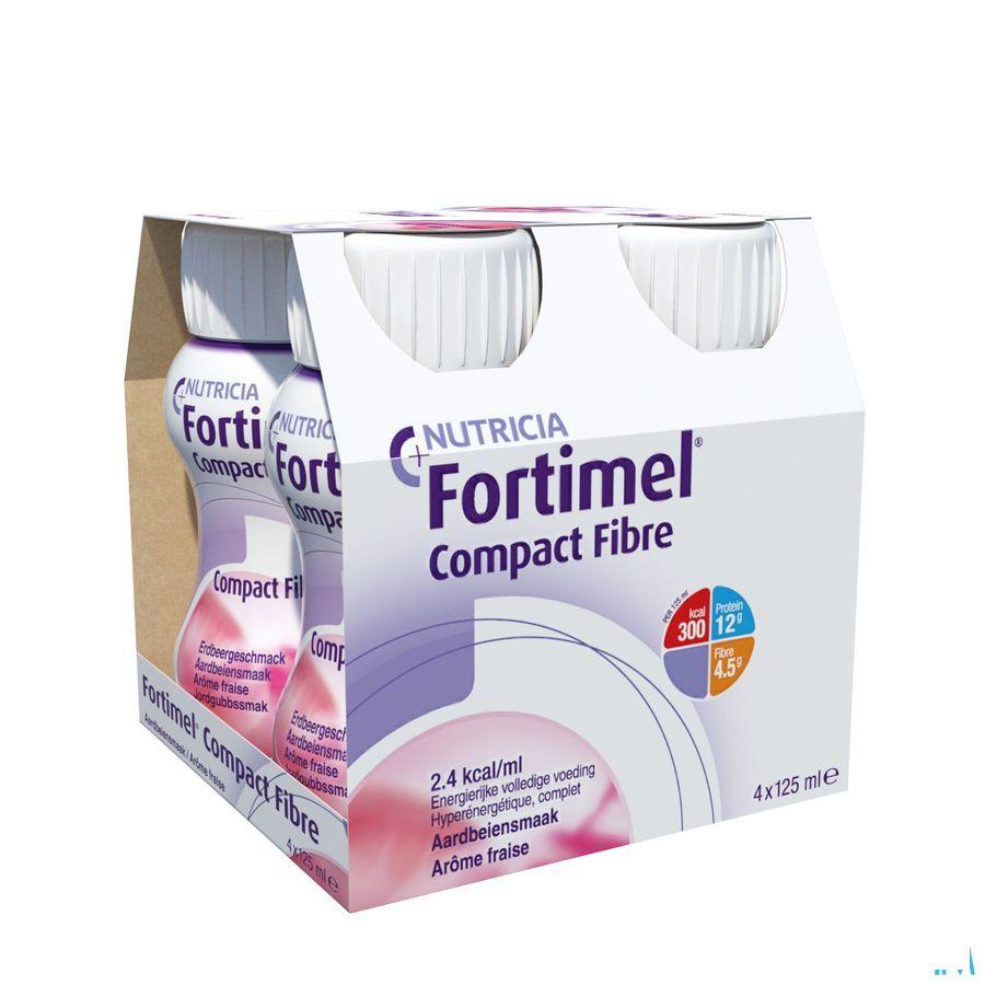 Fortimel Compact Fibre Aardbei 4x125 ml  -  Nutricia